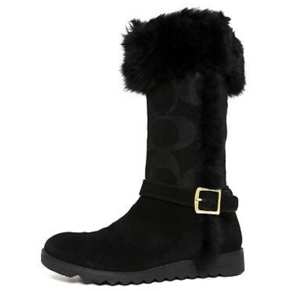 Coach Deeann Suede Boot Black